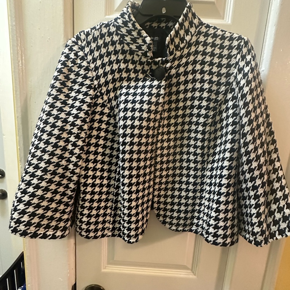 Style & Co. Black and White Blazer